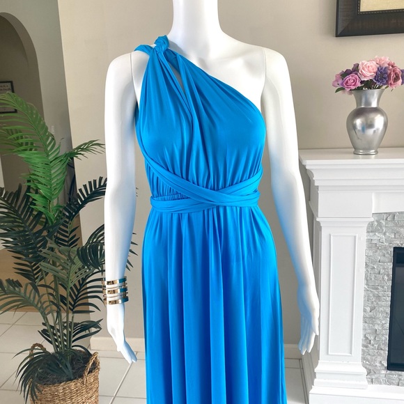 Isla Posh Convertible Infinity Maxi Dress in Light Blue - Picture 3 of 6